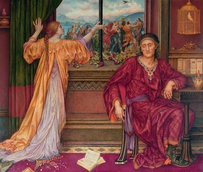 Der vergoldete Käfig von Evelyn De Morgan Kunstdruck Poster Wanddeko Zimmer visuell fein