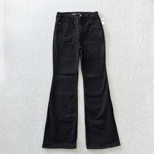 Old Navy Womens Flare Jeans Size 8 Black Denim Higher High Rise Retro Casual NWT