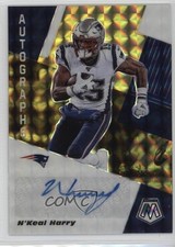 2020 Panini Mosaic Auto Mosaic Gold Prizm 10/10 N'Keal Harry #AM2 Auto lz7