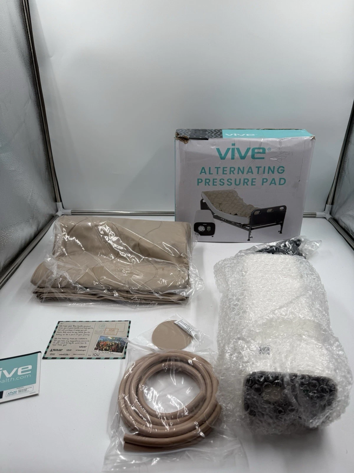 Vive Alternating Air Pressure Mattress Pad with Quiet Pump - Open Box
