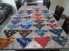 NFL DOG COLLAR BANDANAS, SCARVES, ALL TEAMS AVAILABLE , ALL SIZES, NEW, HANDMADE