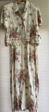 K Studio Two Piece Dress Set Floral Cottage Core Women’s Size 14