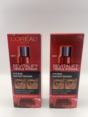 Lot Of 2 Loreal Revitalift Triple Power Eye Bag Instant Eraser 0.5oz New In Box