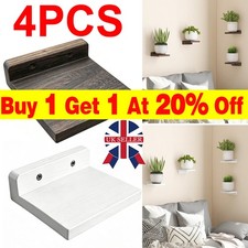4 Pack Small Floating Shelves Wood 5 Inch Wall Display Ledges Room Decor