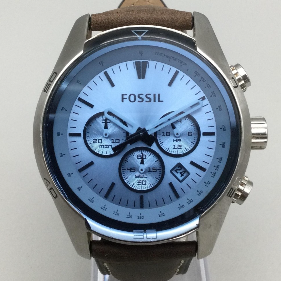 Fossil Coachman Chronograph CH2564 Watch Mens 44mm Blue Dial New