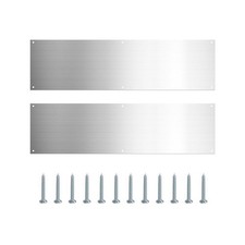 2pcs Stainless Steel Door Kick Plate Kickplate for Interior Exterior Door