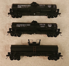 Athearn HO B&O Black Tank Cars Lot of 3 Analo...