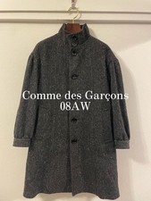 USED COMME DES GARCONS 08AW TWEED LONG COAT GOOD