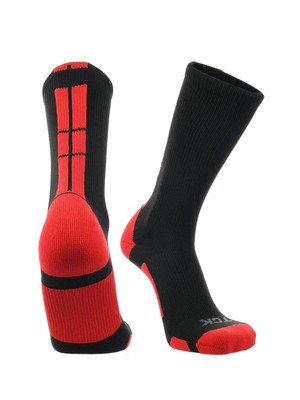 TCK Multisport Baseline 3.0 Crew Socks BLACK | SCARLET MD