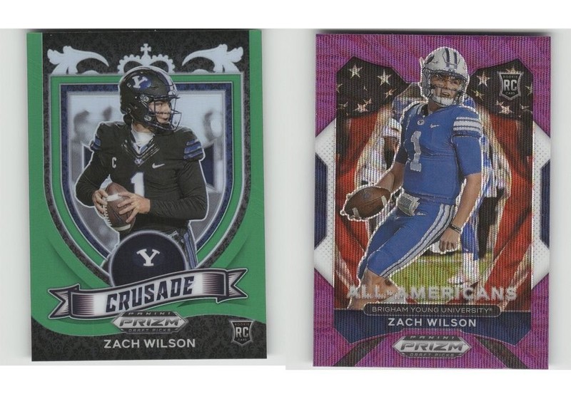 Zach Wilson Football Card 2 Card LOT