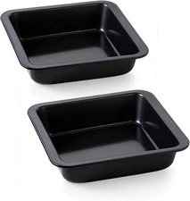 8x8 Inch Square Cake Pan – Stainless Steel Baking Pan for Brownies & Bread