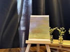 ACEO Art Card Original “Gold Brush Over Purple” 66/100 — photo 1