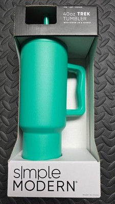 Simple Modern Trek 40oz Tumbler With Handle Straw Lid Vibrant Teal New In Box