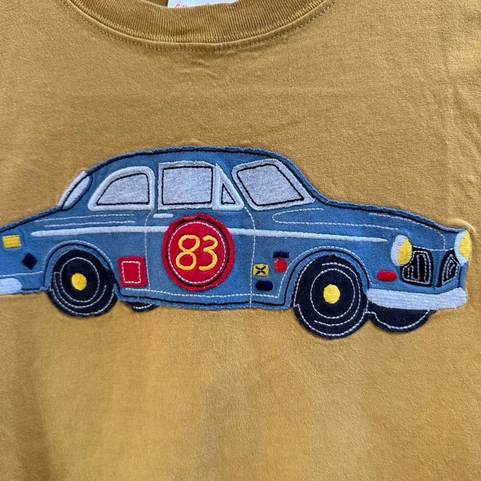 Camisa Hanna Andersson Apliques Coche Manga Larga Amarilla 100% Algodón Talla 150cm 12Y Foto 3 de 4