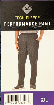 Member's Mark NWT Men's XXL Navy Heather Tech Fleece Performance Pants Athletic