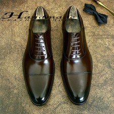 Men's Shoes Business Oxford Shoes Genuine Leather Formal Groom's Wedding Shoes