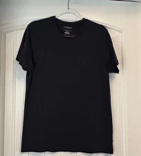 Isaac Mizrahi New York Navy Blue V Neck Pima Cotton Modal Tee Shirt Medium