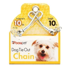 Boss Pet Products Small Dog Swivel Chain Tie Out 10 Feet No Color 53010