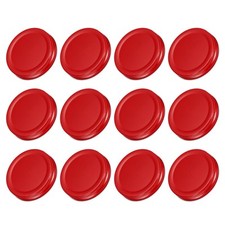 70mm/2.76" Regular Mouth Tin Plate Mason Jar Lids for Canning Jars Red 12Pcs