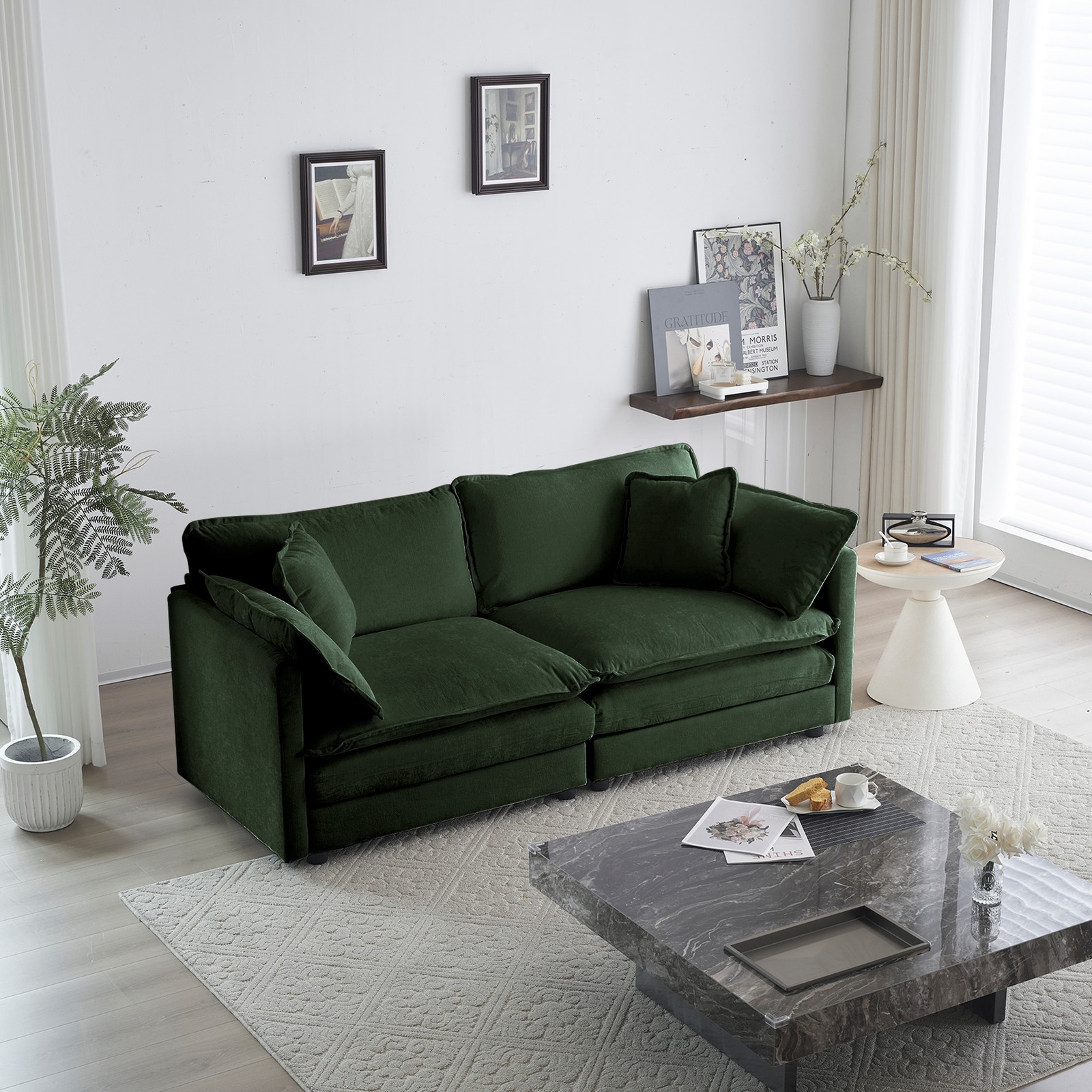 3 Piece Sofa Set Oversized Sofa Comfy Sofa Couch, 2 Pieces of 2 Seater and 1 Pie