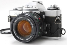  Exc 5 Minolta XD Silver 35mm SLR Film Camera MD ROKKOR 50mm f1.4 Lens JAPAN
