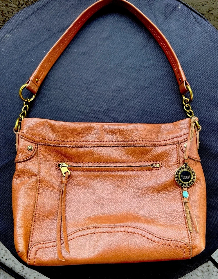 The Sak Collective Soft Honey Leather Single Handle Hobo Shoulder Bag with Charm - Image 2 of 4