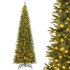12 FT Artificial Xmas Tree, Quick Power Connector  800 Warm White LED Lights