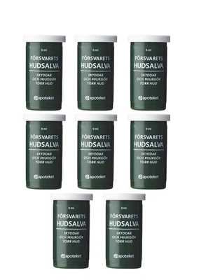 APOTEKET 8 x Swedish armed forces Hudsalva Original, 9 ml – Försvarets Skin Savior!