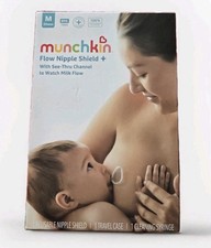 Munchkin Flow Nipple Shield  w/ See Thru Channel to Watch Milk Flow Medium 20mm
