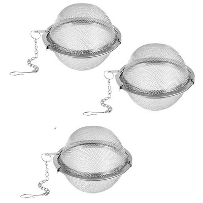 3 Edelstahl Mesh Tee Ball Infuser Set - Premium Siebe Silber 