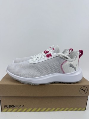 Puma Fusion Crush Sport Damen Sneaker Gr. UK 4 weiß rose atmungsaktiv /32327