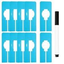 Clothes Dividers 10 Pack Rectangle with Marker Pen, Blue