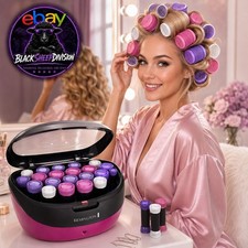Remington Ionic Velvet Hot Rollers H-5600 Series 3 Sizes 20 Rollers with Clips