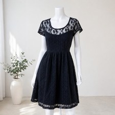 Fat Face Black Lace Dress UK 12 Elegant Holiday Casual Occasion