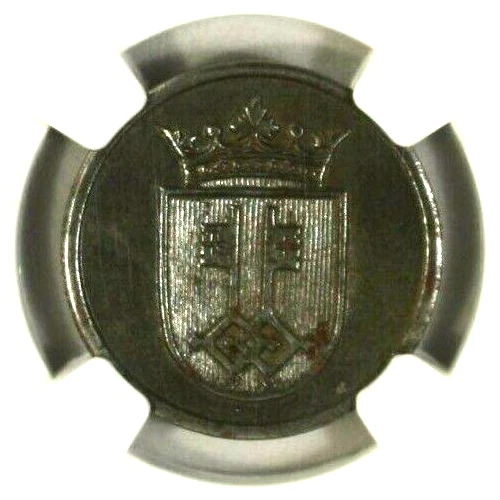 Germany 10 Pfennig 1919 NGC AU Details City of Wittlich Lamb-587.1 Iron