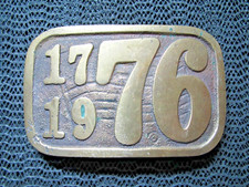 1776 1976 US INDEPENDENCE PATRIOTIC COMMEMORATIVE BELT BUCKLE VINTAGE 1970s 
