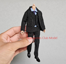 Nuevo Traje Abrigo Pantalones Chaleco Modelo Escala 1/12 6"" Vtoys Notaman Soldado Hombre