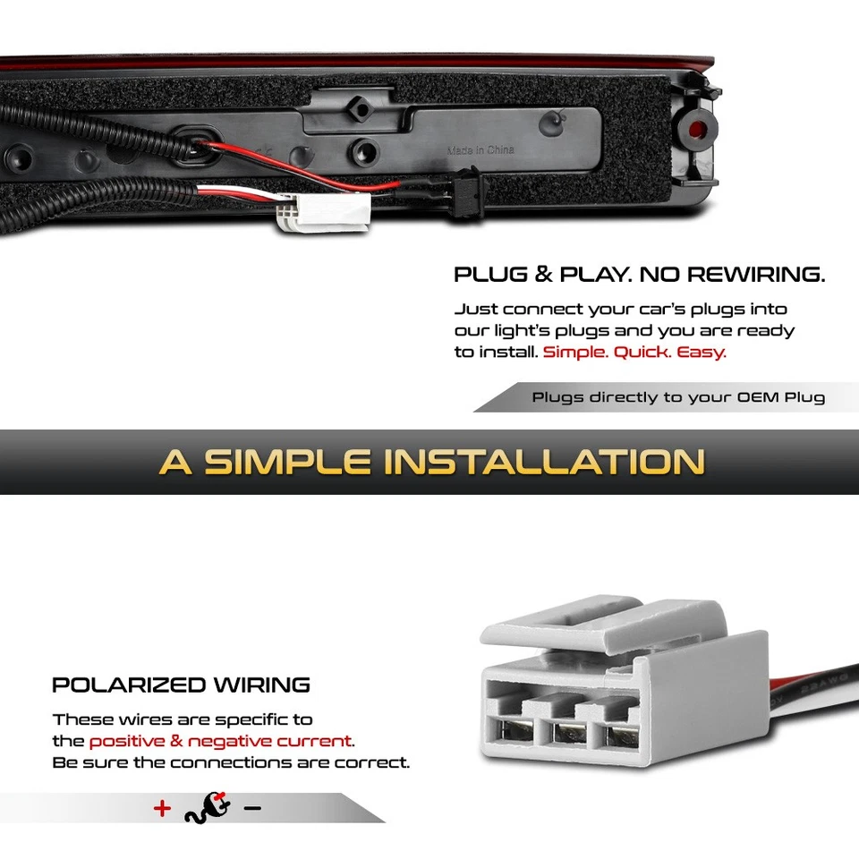 Full LED Red Clear 3rd Third Brake Tail Light Lamp For 1997-2003 Ford F150 Truck Foto 4 de 4