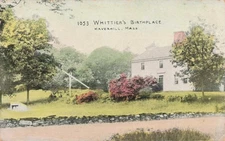 postcard 1910 haverhill ma massachusetts whittier's (poet) birthplace