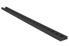 LASIPROFI Airlineschiene 100cm Alu schwarz gebohrt eckig 34x9,6mm KTL