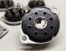 LOT of 6 NOS Cinch L8 Loctal Sockets B8G 8-Pin Locking Tube Tester Radio Repair