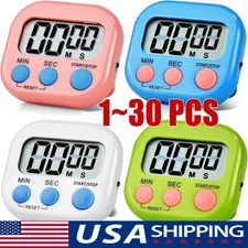 Large LCD Digital Kitchen Cooking Timer Count Down Up Clock Loud Alarm Magnetic