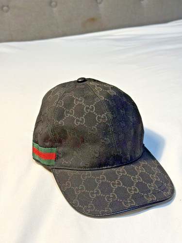Gucci Men’s Black GG Monogram Baseball Cap