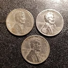 1943 P Lincoln Steel Wheat Cent Penny Set Of 3 #12