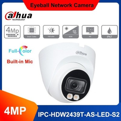 Dahua IPC-HDW2439T-AS-LED-S2 4MP Full Color Eyeball IP Camera Built-in Mic 3.6MM