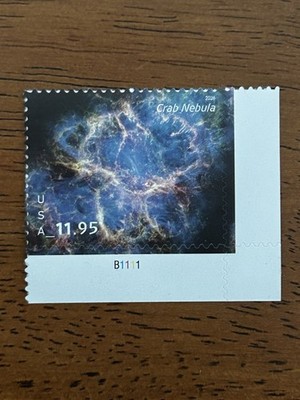 $11.95 Crab Nebula US Priority Mail Stamp Scott #6056 MNH 2026 Unused US Postage