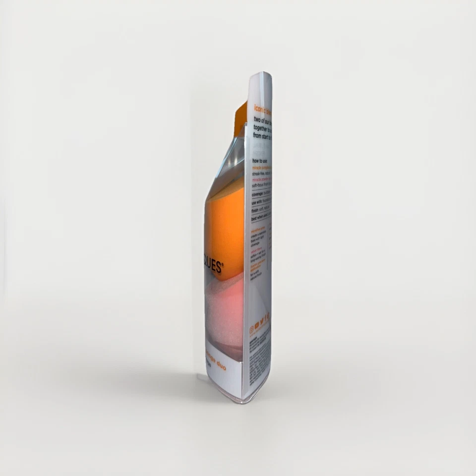 Real Techniques Mezcla Icónica + Set Maquillaje Esponja Dúo, Naranja y Rosa, 2 Unidades Foto 3 de 4