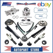 Timing Chain Kit Water Oil Pump Cam Phaser Gaskets Solenoid Fits 04-08 Ford 5.4L