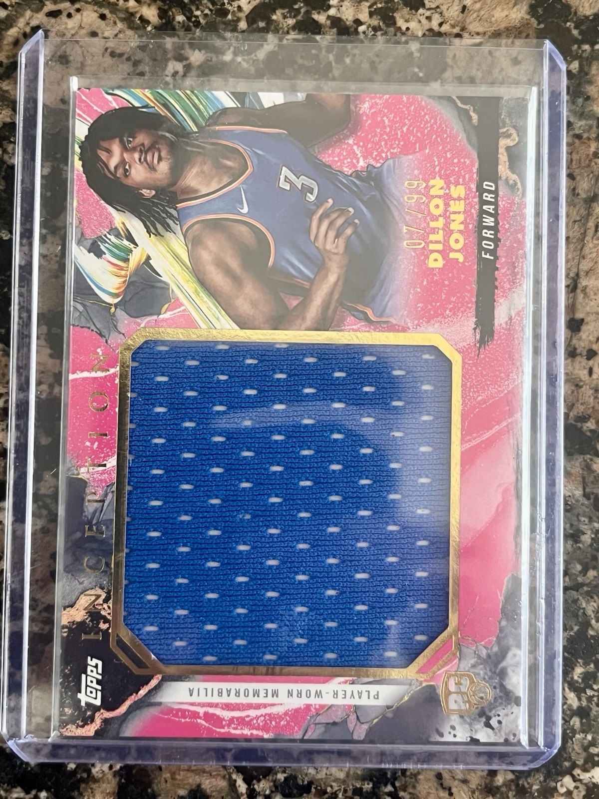 Topps 2024-25 Inception Dillon Jones #RJR-DJ Rookie Jumbo Relic Thunder