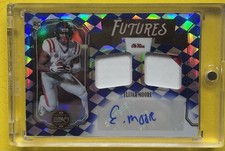 2021 Panini Legacy Elijah Moore Rookie Double Patch Futures Autograph /25 RC